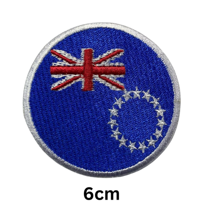 Round Flag Patch – 6cm Circular Embroidered Iron On / Sew On National Flag Badge | All Countries | Tactical Military Emblem for Hats, Jackets, Backpacks, Uniforms – Choose Your Country (A-J)