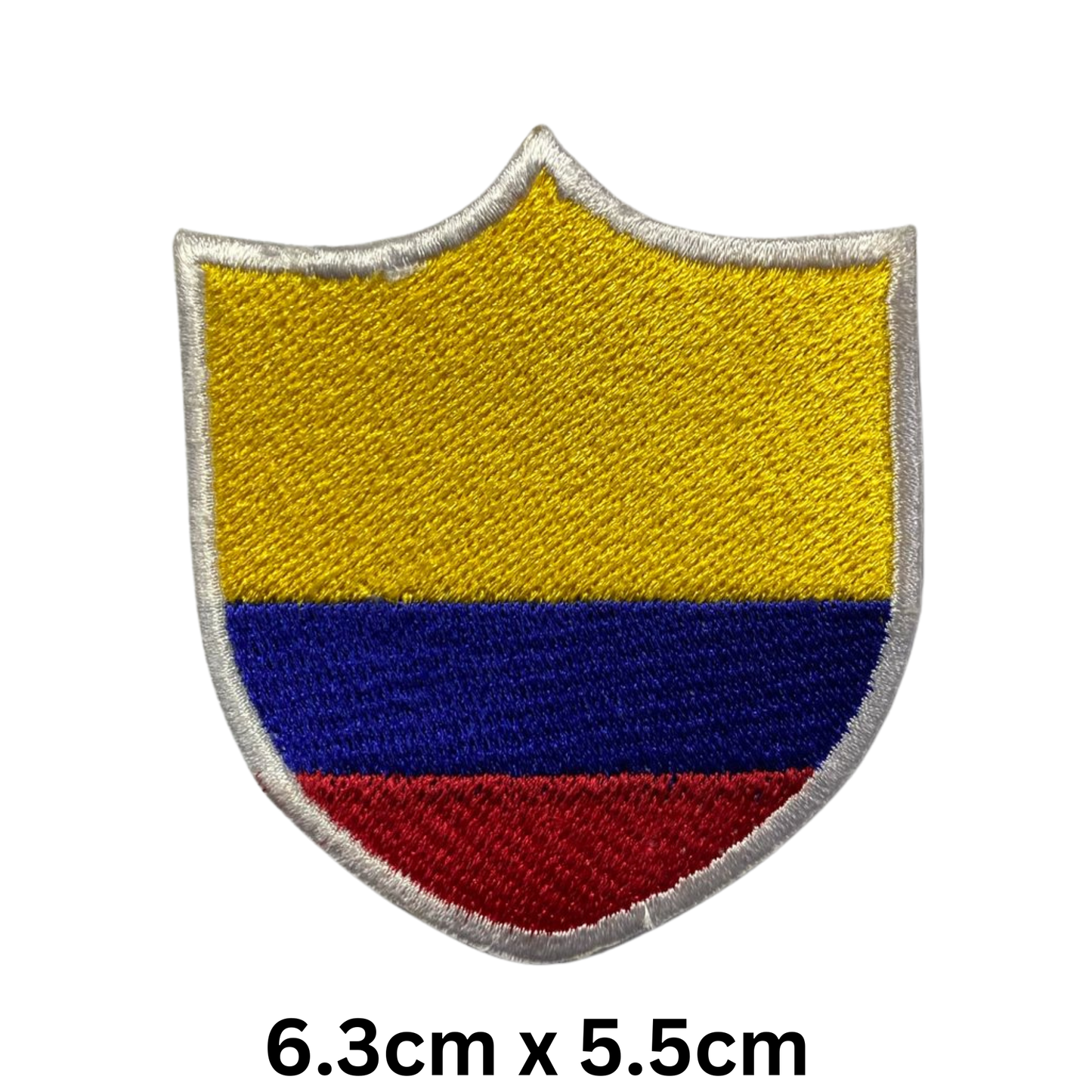 Shield Flag Patch – Embroidered Iron On / Sew On Shield Shaped National Flag Badge | All Countries Available | Heraldic Crest Patch for Jacket, Backpack, Biker Vest, Uniform – Choose Your Country (A-J)