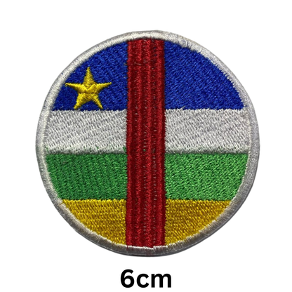 Round Flag Patch – 6cm Circular Embroidered Iron On / Sew On National Flag Badge | All Countries | Tactical Military Emblem for Hats, Jackets, Backpacks, Uniforms – Choose Your Country (A-J)