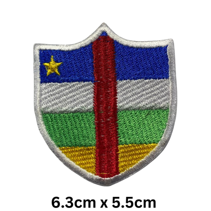 Shield Flag Patch – Embroidered Iron On / Sew On Shield Shaped National Flag Badge | All Countries Available | Heraldic Crest Patch for Jacket, Backpack, Biker Vest, Uniform – Choose Your Country (A-J)