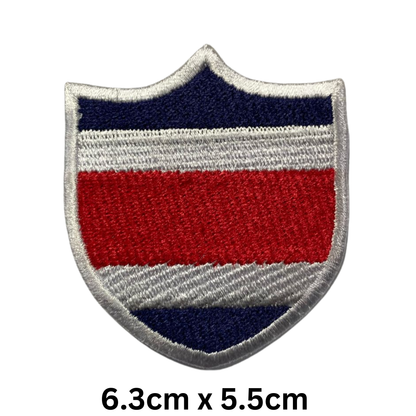 Shield Flag Patch – Embroidered Iron On / Sew On Shield Shaped National Flag Badge | All Countries Available | Heraldic Crest Patch for Jacket, Backpack, Biker Vest, Uniform – Choose Your Country (A-J)