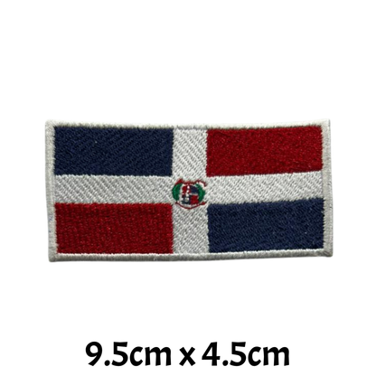 All Country Flag Patches (9.5 × 4.5 cm), Embroidered Iron-On/Sew-On National Flag Badges for Jacket, Backpack, Hat, Bags and DIY Craft (A-J)