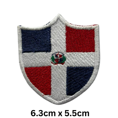 Shield Flag Patch – Embroidered Iron On / Sew On Shield Shaped National Flag Badge | All Countries Available | Heraldic Crest Patch for Jacket, Backpack, Biker Vest, Uniform – Choose Your Country (A-J)
