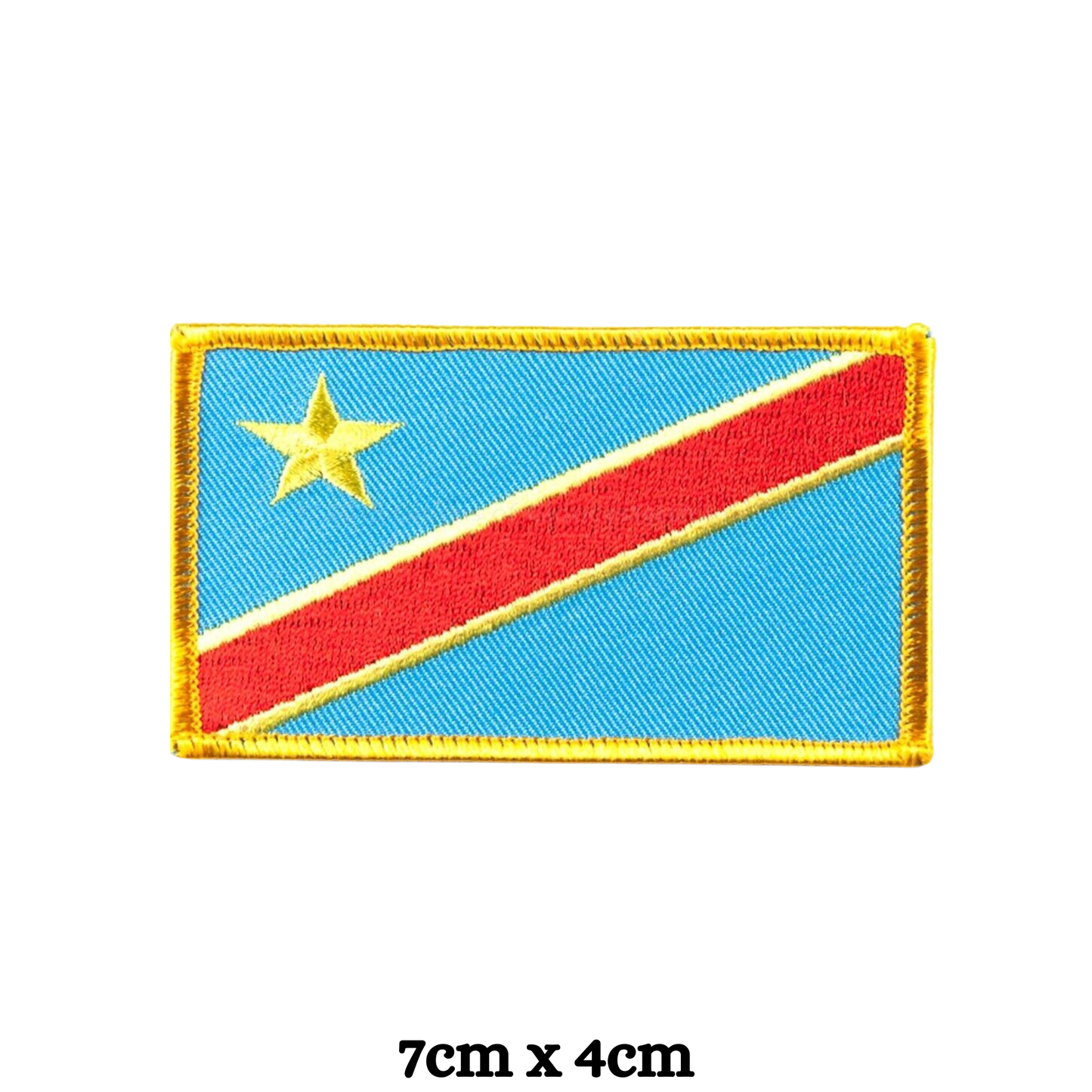 Country Flag Embroidered Patch – Iron On / Sew On National Flag Badge | All Countries Available | Jacket, Backpack, Hat, Uniform – Choose Your Country (A-J)
