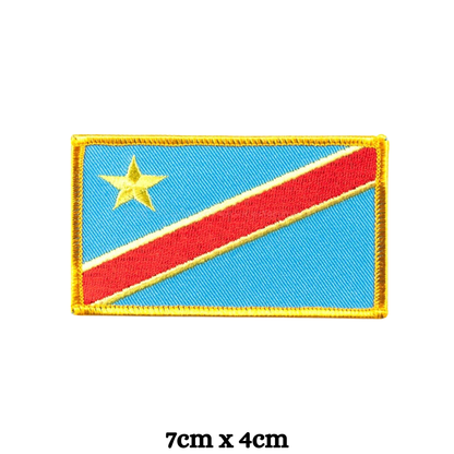 Country Flag Embroidered Patch – Iron On / Sew On National Flag Badge | All Countries Available | Jacket, Backpack, Hat, Uniform – Choose Your Country (A-J)