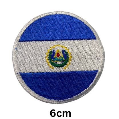 Round Flag Patch – 6cm Circular Embroidered Iron On / Sew On National Flag Badge | All Countries | Tactical Military Emblem for Hats, Jackets, Backpacks, Uniforms – Choose Your Country (A-J)