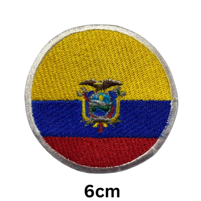Round Flag Patch – 6cm Circular Embroidered Iron On / Sew On National Flag Badge | All Countries | Tactical Military Emblem for Hats, Jackets, Backpacks, Uniforms – Choose Your Country (A-J)