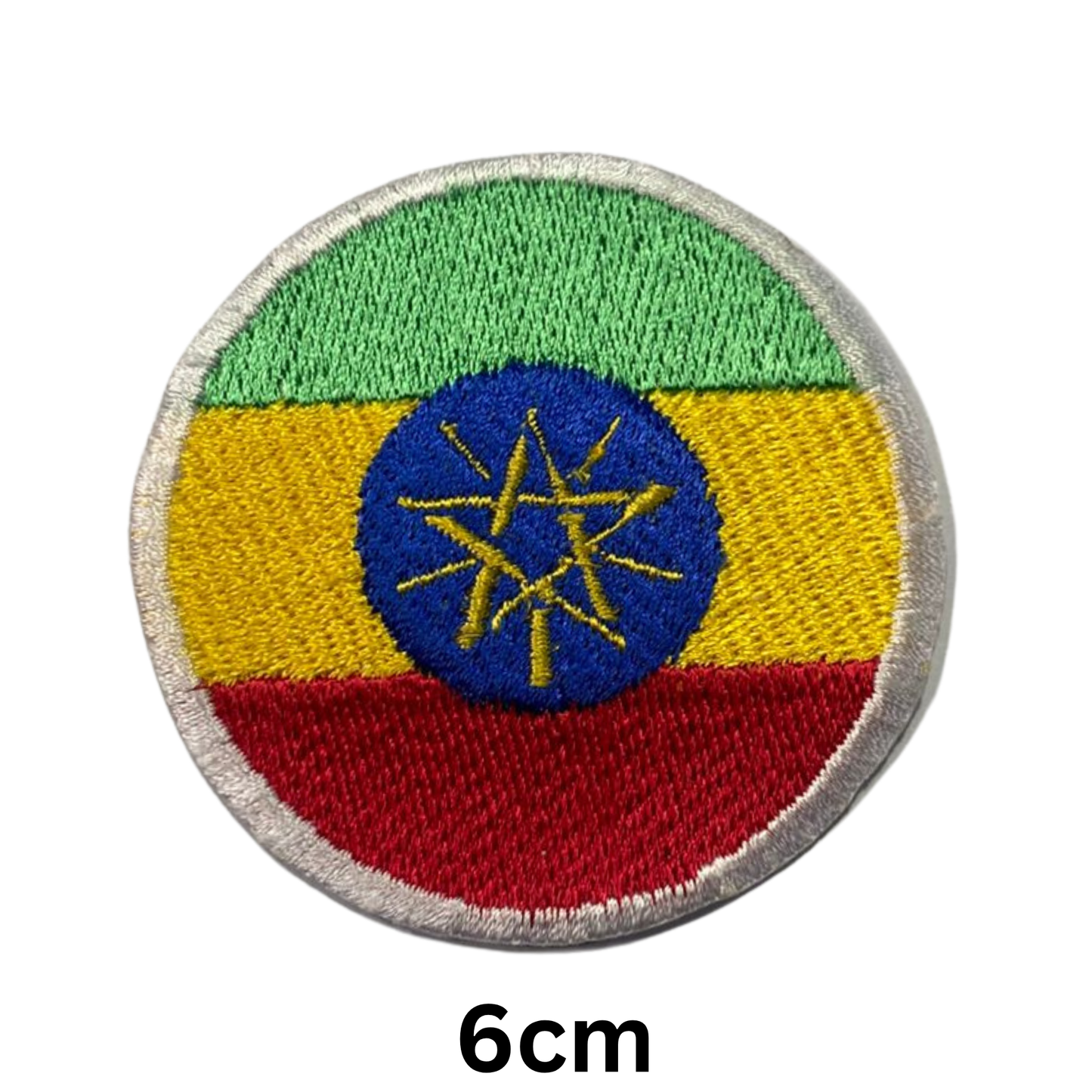 Round Flag Patch – 6cm Circular Embroidered Iron On / Sew On National Flag Badge | All Countries | Tactical Military Emblem for Hats, Jackets, Backpacks, Uniforms – Choose Your Country (A-J)