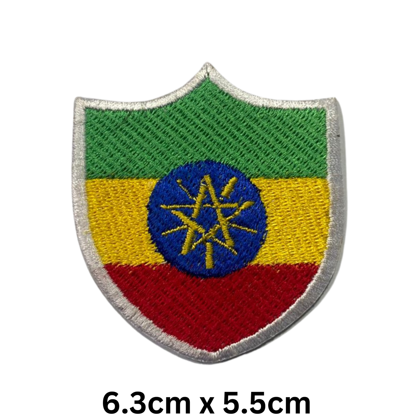 Shield Flag Patch – Embroidered Iron On / Sew On Shield Shaped National Flag Badge | All Countries Available | Heraldic Crest Patch for Jacket, Backpack, Biker Vest, Uniform – Choose Your Country (A-J)