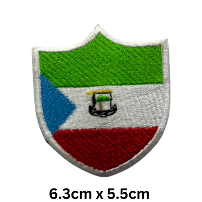 Shield Flag Patch – Embroidered Iron On / Sew On Shield Shaped National Flag Badge | All Countries Available | Heraldic Crest Patch for Jacket, Backpack, Biker Vest, Uniform – Choose Your Country (A-J)