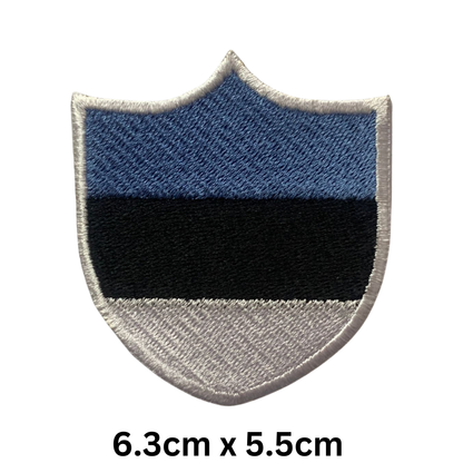 Shield Flag Patch – Embroidered Iron On / Sew On Shield Shaped National Flag Badge | All Countries Available | Heraldic Crest Patch for Jacket, Backpack, Biker Vest, Uniform – Choose Your Country (A-J)