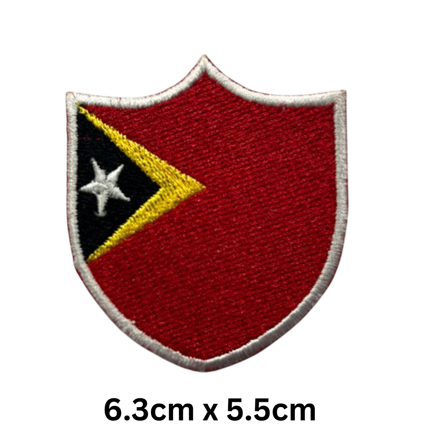 Shield Flag Patch – Embroidered Iron On / Sew On Shield Shaped National Flag Badge | All Countries Available | Heraldic Crest Patch for Jacket, Backpack, Biker Vest, Uniform – Choose Your Country (T-Z)