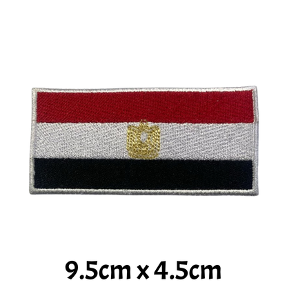 All Country Flag Patches (9.5 × 4.5 cm), Embroidered Iron-On/Sew-On National Flag Badges for Jacket, Backpack, Hat, Bags and DIY Craft (A-J)
