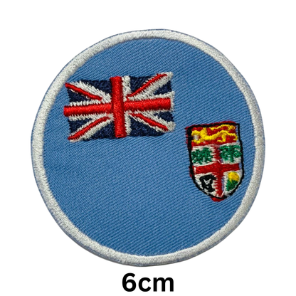 Round Flag Patch – 6cm Circular Embroidered Iron On / Sew On National Flag Badge | All Countries | Tactical Military Emblem for Hats, Jackets, Backpacks, Uniforms – Choose Your Country (A-J)