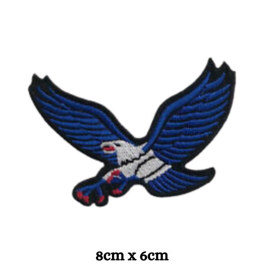 Flying Hunting Eagle Embroidery Iron-On Patches for Clothing Sew-On Applique for DIY Crafts Denim Jackets Jeans Backpacks