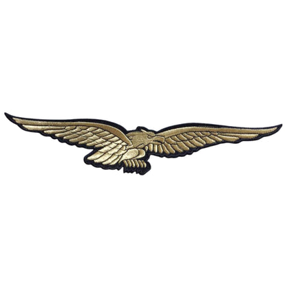 Flying Golden Eagle Bird Embroidery Iron-On Patches for Clothing Sew-On Applique for DIY Crafts Denim Jackets Jeans Backpacks