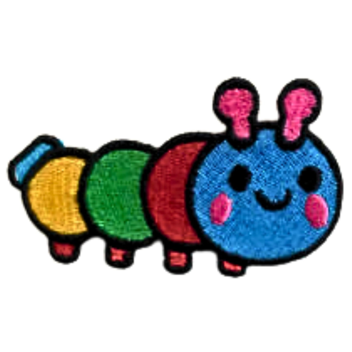 Caterpillar Colourful Embroidery Iron-On Patches for Clothing Sew-On Applique for DIY Crafts Denim Jackets Jeans Backpacks