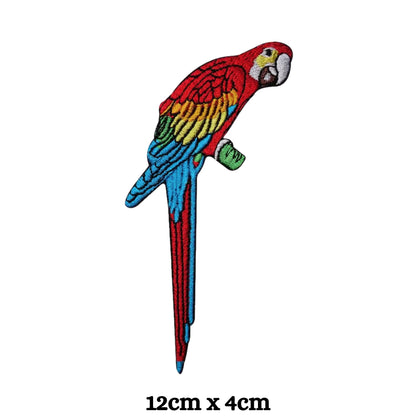 Parrot Embroidery Iron-On Patches for Clothing Sew-On Applique for DIY Crafts Denim Jackets Jeans Backpacks