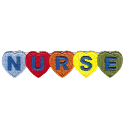 Nurse Health Lifestyle Embroidery Iron-On Patches for Clothing Sew-On Applique for DIY Crafts Denim Jackets Jeans Backpacks