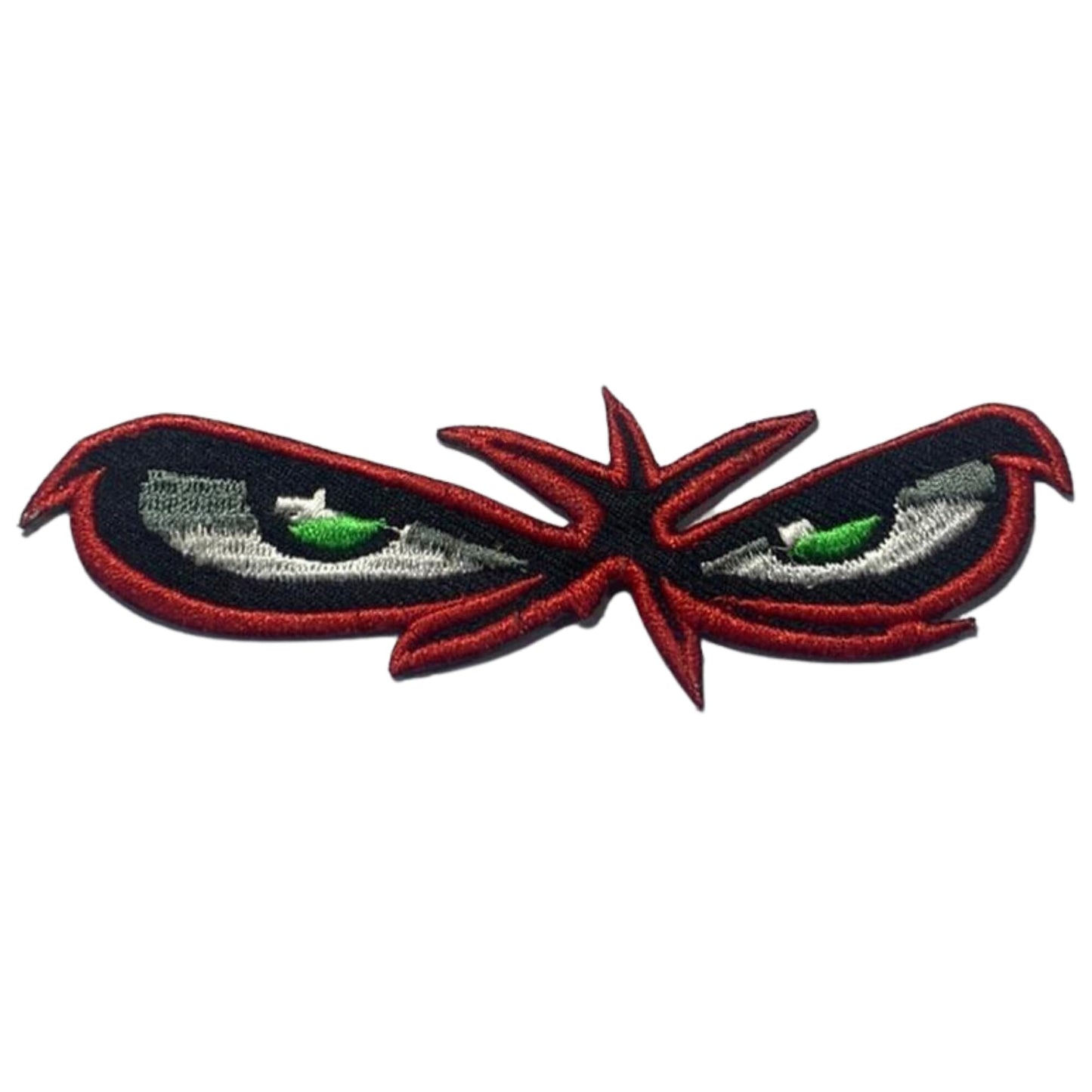 Angry Red Eyes Embroidery Iron-On Patches for Clothing Sew-On Applique for DIY Crafts Denim Jackets Jeans Backpacks