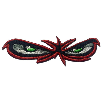 Angry Red Eyes Embroidery Iron-On Patches for Clothing Sew-On Applique for DIY Crafts Denim Jackets Jeans Backpacks