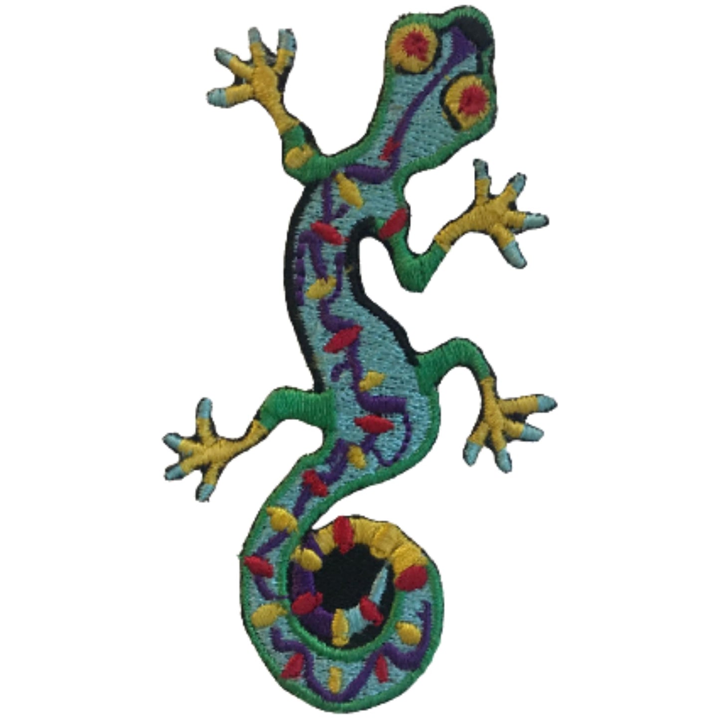 Gecko Lizard Embroidery Iron-On Patches for Clothing Sew-On Applique for DIY Crafts Denim Jackets Jeans Backpacks