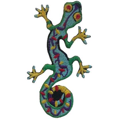 Gecko Lizard Embroidery Iron-On Patches for Clothing Sew-On Applique for DIY Crafts Denim Jackets Jeans Backpacks