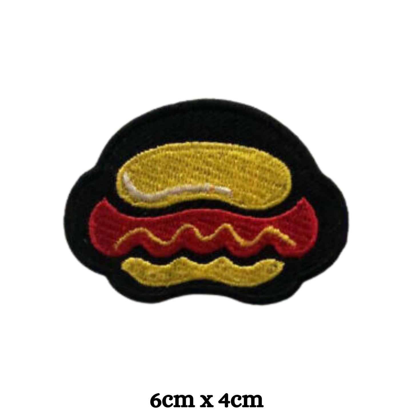 Hot Dog Embroidery Iron-On Patches for Clothing Sew-On Applique for DIY Crafts Denim Jackets Jeans Backpacks