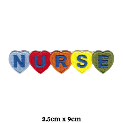 Nurse Health Lifestyle Embroidery Iron-On Patches for Clothing Sew-On Applique for DIY Crafts Denim Jackets Jeans Backpacks