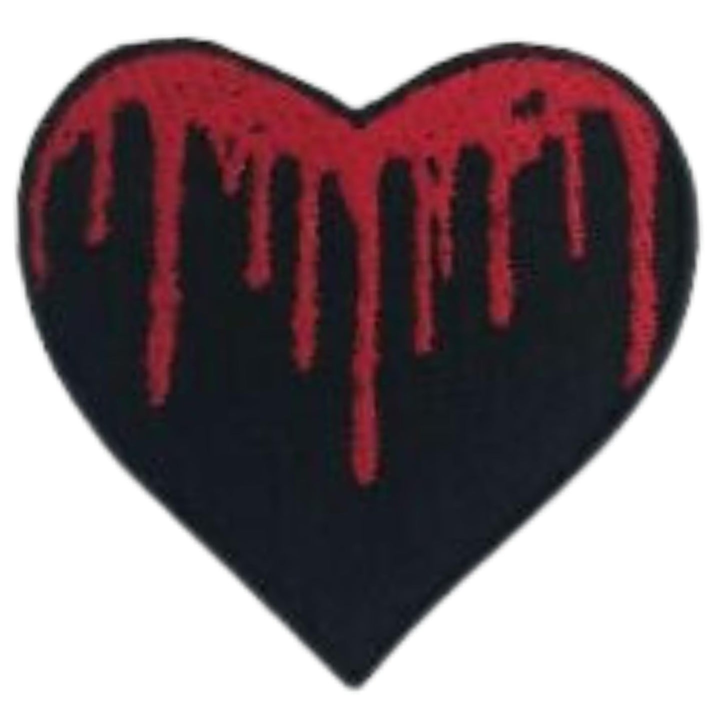 Bleeding Heart Embroidery Iron-On Patches for Clothing Sew-On Applique for DIY Crafts Denim Jackets Jeans Backpacks