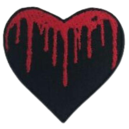 Bleeding Heart Embroidery Iron-On Patches for Clothing Sew-On Applique for DIY Crafts Denim Jackets Jeans Backpacks