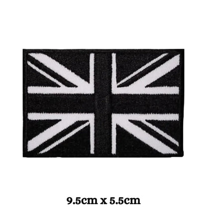 British Union Jack Patches United Kingdom Flag Patch Embroidered Iron-On Sew-On Badge for Military Uniform Jackets, Backpacks, Hats, and Clothing Set of 2