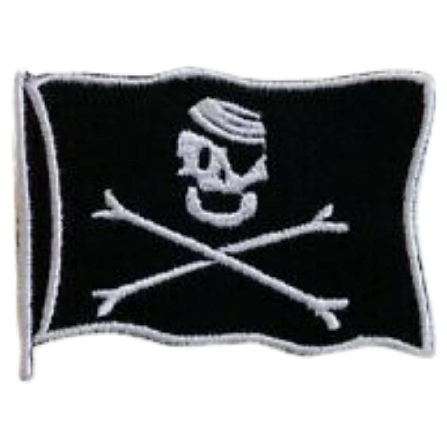 Pirate Skull Black Flag Embroidery Iron-On Patches for Clothing Sew-On Applique for DIY Crafts Denim Jackets Jeans Backpacks