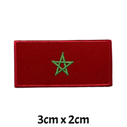 All Country Flag Patches (3 × 2 cm), Embroidered Iron-On/Sew On National Flags, Badge Traveler Gift Patch for Jacket, Backpack, Hat DIY Craft (T-Z)