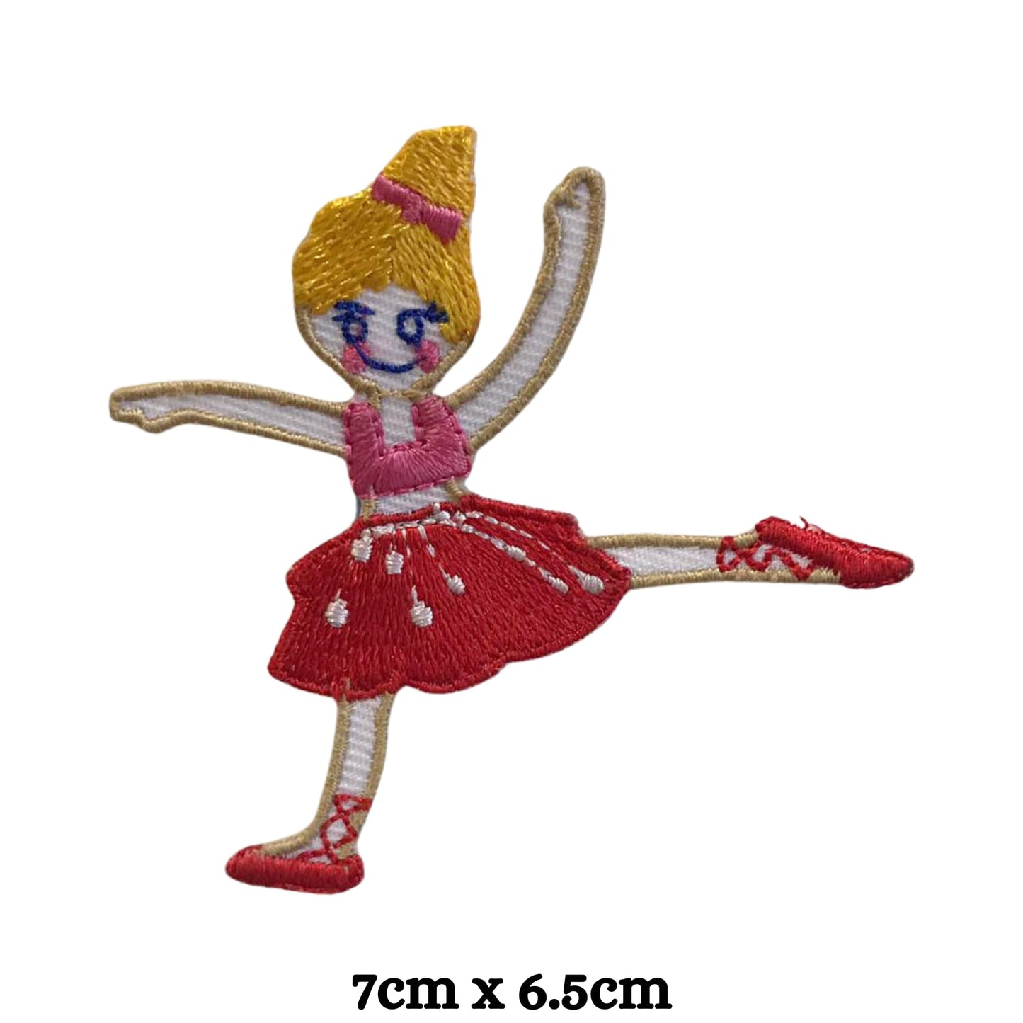 Dancing Girl Embroidery Iron-On Patches for Clothing Sew-On Applique for DIY Crafts Denim Jackets Jeans Backpacks