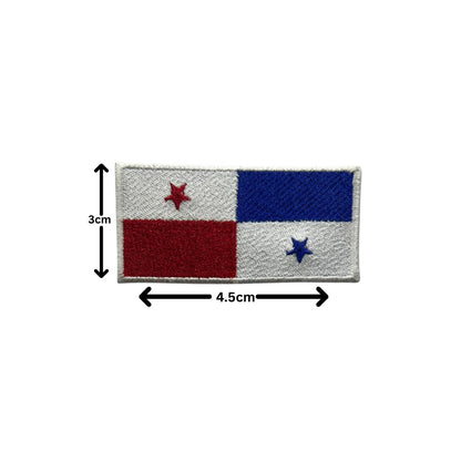 Panama Flag Embroidered Patches, Iron-On/Sew-On Applique, Shield, Round, Heart and Rectangle Flag Badges for Jackets, Bags, Uniforms, Various Sizes