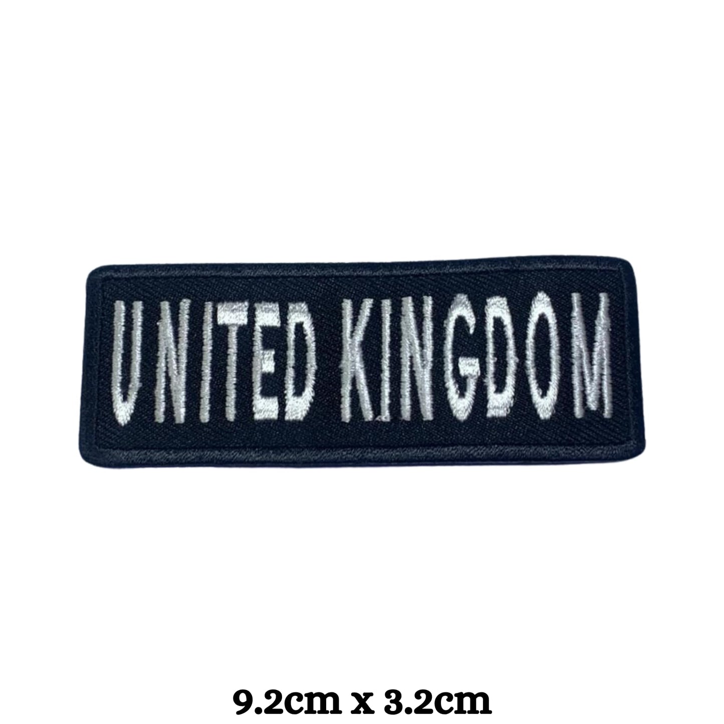 United Kingdom Flag Embroidered Patch Set, Iron-On or Sew-On Applique Badges, Rectangle Shield Round Heart Shapes, for Jackets, Backpacks, Hats, Uniforms and Various Sizes