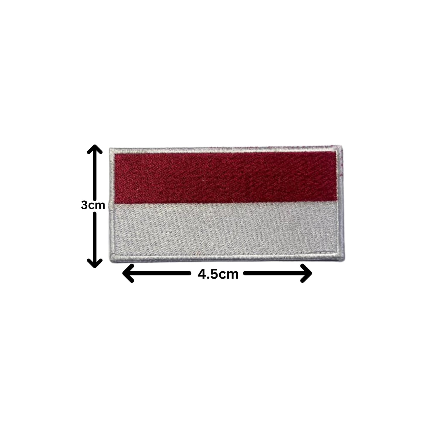 Monaco Flag Embroidered Patch Set, Iron-On or Sew-On Applique Badges, Rectangle Shield Round Heart Shapes, for Jackets, Backpacks, Hats, Uniforms and Various Sizes