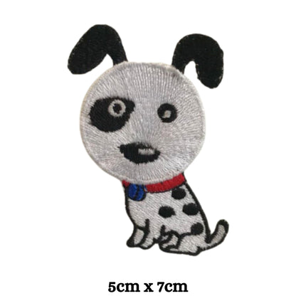 Dalmatian Dog Embroidery Iron-On Patches for Clothing Sew-On Applique for DIY Crafts Denim Jackets Jeans Backpacks