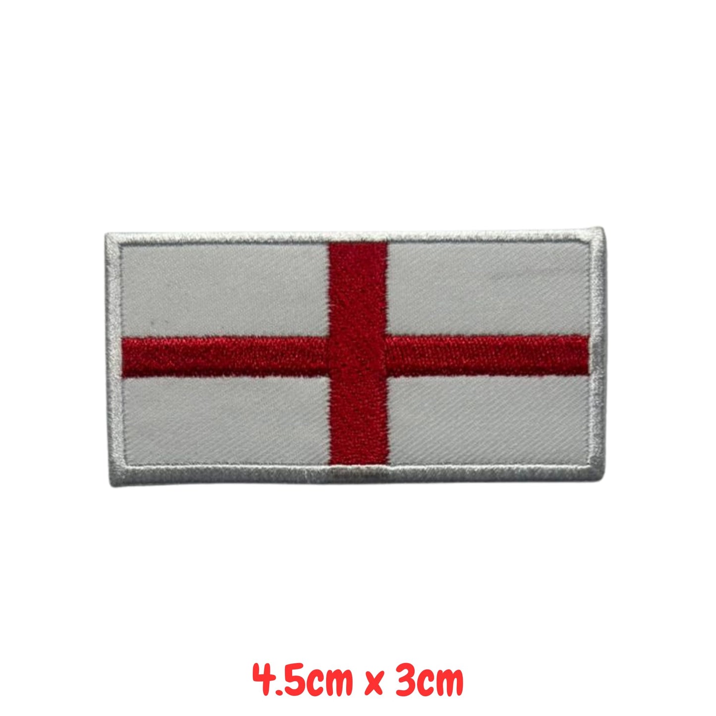 UK and England National Flag Embroidered Patches – Iron On/Sew On Badge in Different Shapes and Various Sizes for Jackets, Backpacks, Hats and DIY Crafts.
