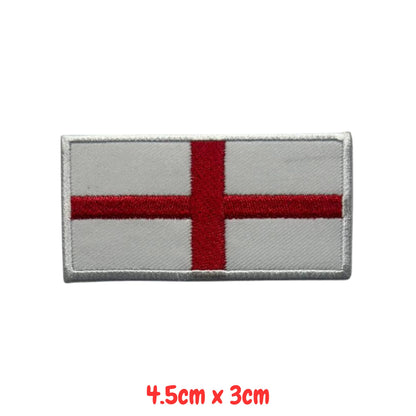 UK and England National Flag Embroidered Patches – Iron On/Sew On Badge in Different Shapes and Various Sizes for Jackets, Backpacks, Hats and DIY Crafts.