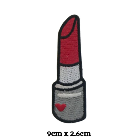 Red Lipstick Embroidery Iron-On Patches for Clothing Sew-On Applique for DIY Crafts Denim Jackets Jeans Backpacks