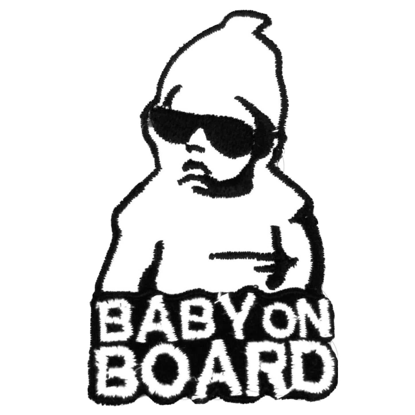Baby On Board Embroidery Iron-On Patches for Clothing Sew-On Applique for DIY Crafts Denim Jackets Jeans Backpacks