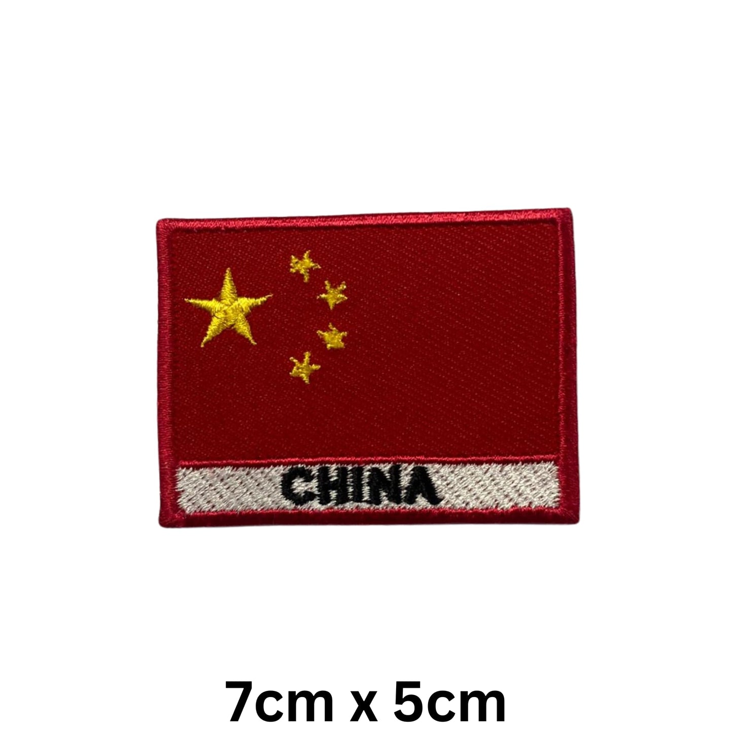 National Country Flag Iron On Patch, Set of 3, Embroidered Fabric Applique, 7cm x 5cm, Rectangular, United Kingdom Theme, for Jackets, Bags, Hats and Crafts (A-J)