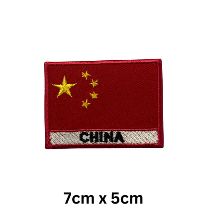 National Country Flag Iron On Patch, Set of 3, Embroidered Fabric Applique, 7cm x 5cm, Rectangular, United Kingdom Theme, for Jackets, Bags, Hats and Crafts (A-J)