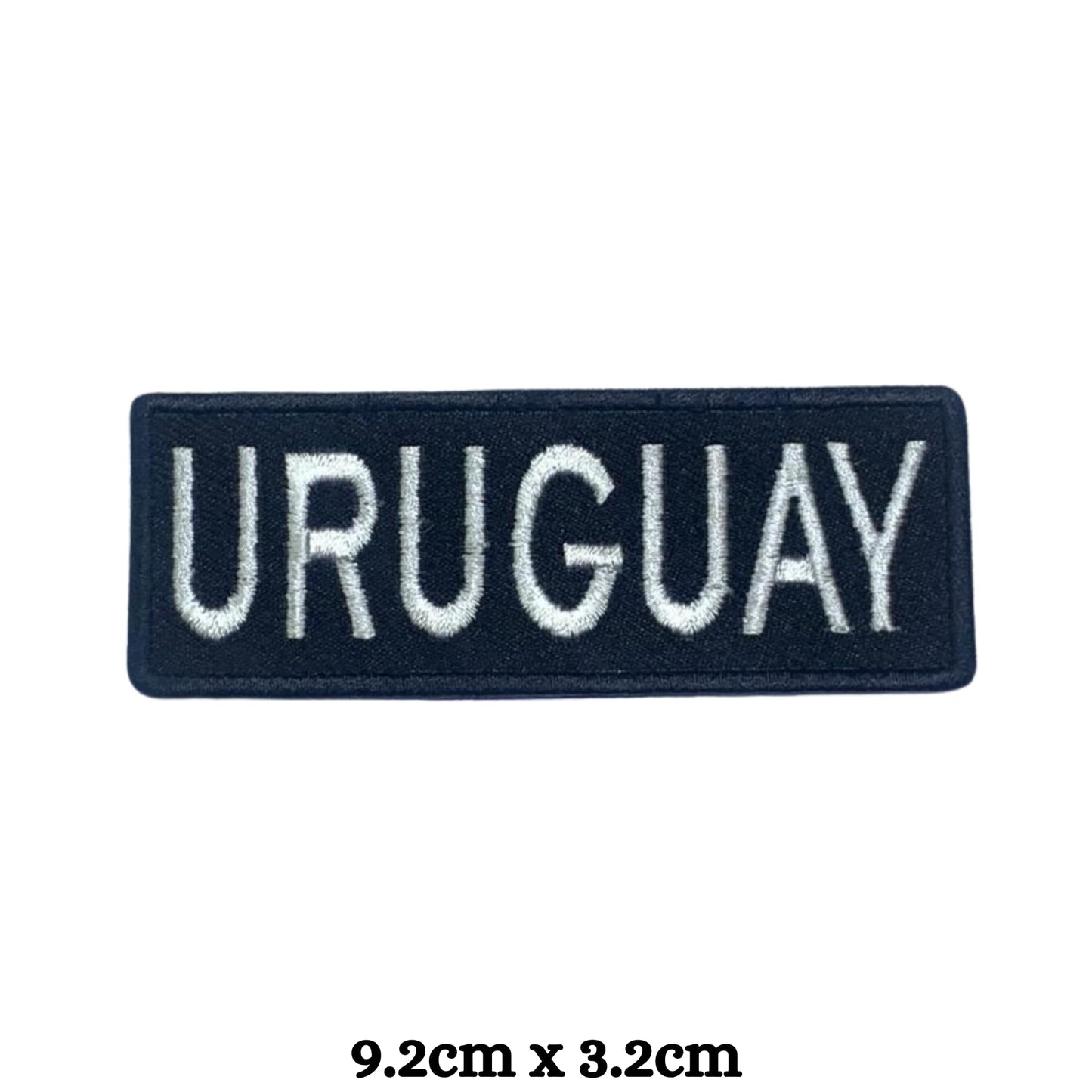 Uruguay Flag Embroidered Patches, Iron-On/Sew-On Applique, Shield, Round, Heart and Rectangle Flag Badges for Jackets, Bags, Uniforms, Various Sizes