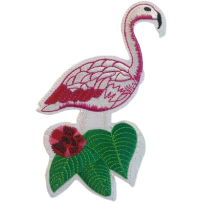 Flamingo Bird Embroidery Iron-On Patches for Clothing Sew-On Applique for DIY Crafts Denim Jackets Jeans Backpacks