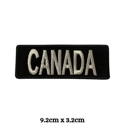 Canada Flag Embroidered Patches, Iron-On/Sew-On Applique, Shield, Round, Heart and Rectangle Flag Badges for Jackets, Bags, Uniforms, Various Sizes