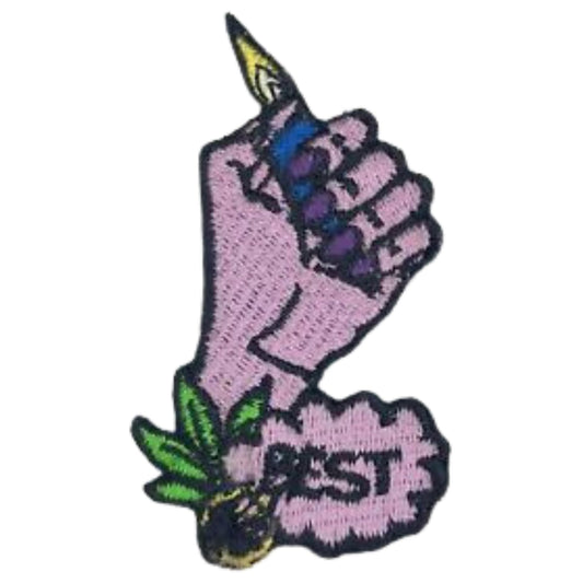 Best Hand with Pencil Embroidery Iron-On Patches for Clothing Sew-On Applique for DIY Crafts Denim Jackets Jeans Backpacks