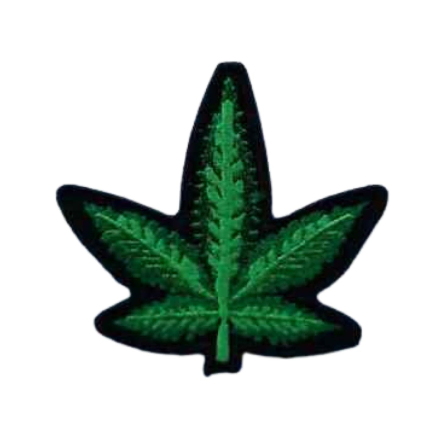 Marijuana Leaf Life Embroidery Iron-On Patches for Clothing Sew-On Applique for DIY Crafts Denim Jackets Jeans Backpacks